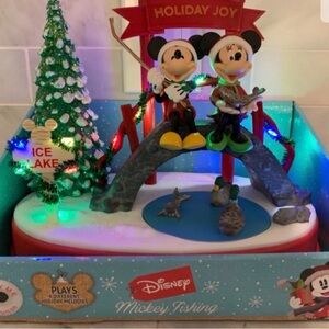 Disney Mickey and Minnie Holiday Joy Decoration - Red, Green, Blue